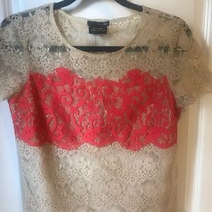 Anthropologie lace top, size Small